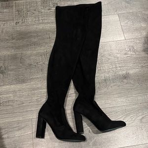 Steve Madden black thigh high boots